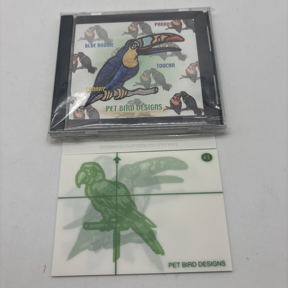 JANOME MEMORY CRAFT MEMORY CARD PET BIRD DESIGNS